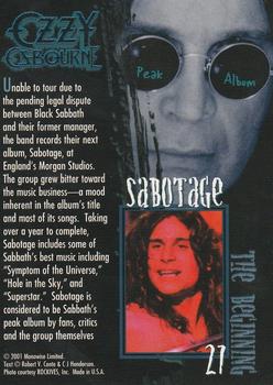 2001 NECA Ozzy Osbourne #27 Sabotage Back