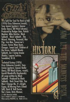 2001 NECA Ozzy Osbourne #61 Historic Back