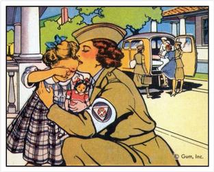 1941 Gum Inc. Uncle Sam's Home Defense (R158) #102 Women's Duties Front
