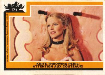 1977 O-Pee-Chee Charlie's Angels #171 Knife Throwing Peril! Front