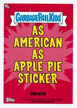 2016 Topps Garbage Pail Kids American As Apple Pie In Your Face - Puke #35b Phony Phil Back