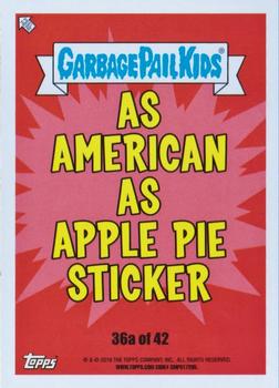 2016 Topps Garbage Pail Kids American As Apple Pie In Your Face - Puke #36a Buddy Blues Back