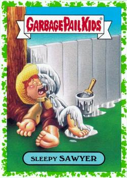 2016 Topps Garbage Pail Kids American As Apple Pie In Your Face - Puke #9b Sleepy Sawyer Front