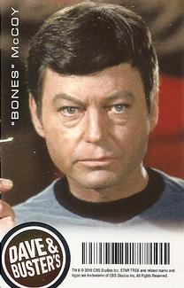 2016 Dave & Buster's Star Trek: The Original Series #NNO Bones McCoy Back