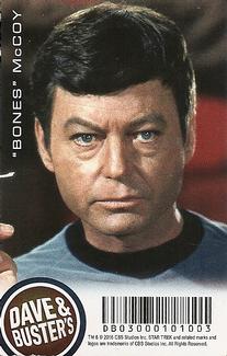 2016 Dave & Buster's Star Trek: The Original Series - Numbered 2nd Edition #DB03000101003 Bones McCoy Back