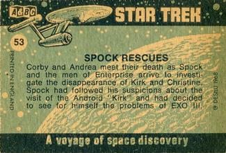 1968 A&BC Star Trek #53 Spock Rescues Back
