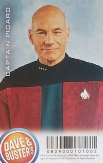 2016 Dave & Buster's Star Trek: Captains #DB09000101002 Captain Picard Back