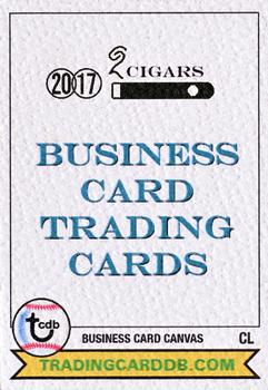 2017 C2Cigars TCDB Business Card #BC-00 Title & Checklist Front