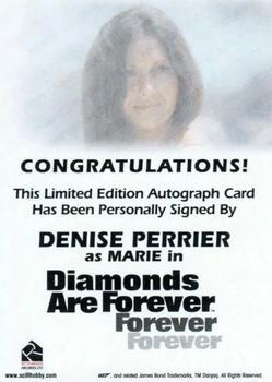 2017 Rittenhouse James Bond Archives Final Edition - Autographs #NNO Denise Perrier Back