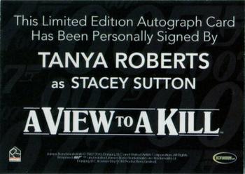 2017 Rittenhouse James Bond Archives Final Edition - Autographs #NNO Tanya Roberts Back
