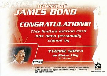 2017 Rittenhouse James Bond Archives Final Edition - Autographs #WA56 Yvonne Shima Back