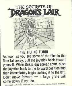 1984 Fleer Dragon's Lair #5 Reach Out And Touch Somebody! Back