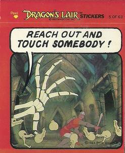 1984 Fleer Dragon's Lair #5 Reach Out And Touch Somebody! Front