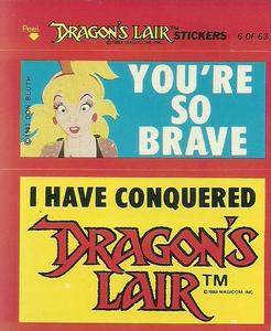 1984 Fleer Dragon's Lair #6 You're So Brave Front