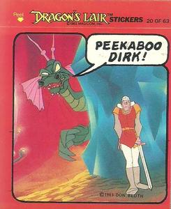 1984 Fleer Dragon's Lair #20 Peekaboo Dirk! Front