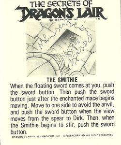 1984 Fleer Dragon's Lair #20 Peekaboo Dirk! Back