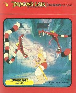 1984 Fleer Dragon's Lair #36 Say Ah! Front