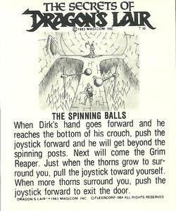 1984 Fleer Dragon's Lair #41 The Magic Sword Back