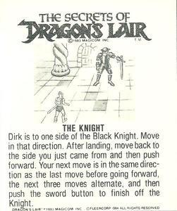 1984 Fleer Dragon's Lair #43 Dirk Battling The Snakes Back