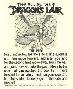 1984 Fleer Dragon's Lair #47 Pow Back