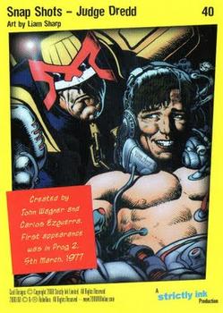 2008 Strictly Ink 30 Years of 2000 AD #40 Judge Dredd Back