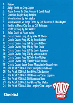 2008 Strictly Ink 30 Years of 2000 AD #71 Checklist Front