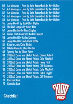 2008 Strictly Ink 30 Years of 2000 AD #72 Checklist Front