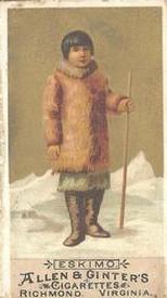 1886 Allen & Ginter Natives in Costume (N16) #NNO Eskimo Front