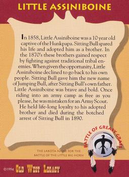 1994 Old West Legacy Publishing Little Big Horn #32 Little Assiniboine Back