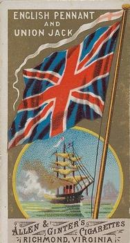 1887 Allen & Ginter Flags of All Nations (N9) #NNO English Pennant And Union Jack Front