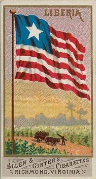 1887 Allen & Ginter Flags of All Nations (N9) #NNO Liberia Front