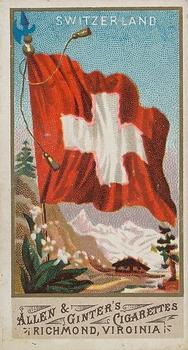 1887 Allen & Ginter Flags of All Nations (N9) #NNO Switzerland Front