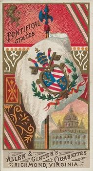 1887 Allen & Ginter Flags of All Nations (N9) #NNO Papal Standard Front