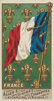1887 Allen & Ginter Flags of All Nations (N9) #NNO France Front