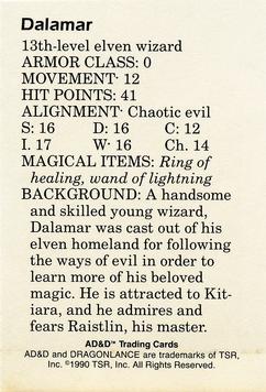 1991 TSR Advanced Dungeons & Dragons - Dragon Magazine #160 #17 Dalamar Back