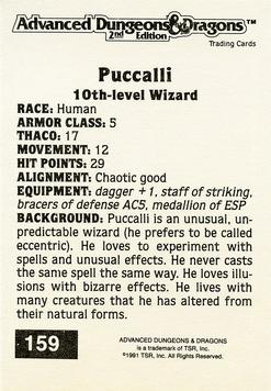 1991 TSR Advanced Dungeons & Dragons - Dragon Magazine #171 #159 Puccalli Back