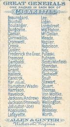 1888 Allen & Ginter Great Generals (N15) #NNO Charles Napier Back