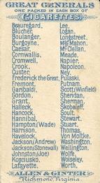1888 Allen & Ginter Great Generals (N15) #NNO Garnet Wolseley Back
