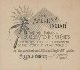 1888 Allen & Ginter The American Indian (N36) #NNO British Back