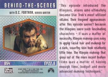1997 SkyBox Star Trek Original Series 1 - Behind The Scenes #B54 Errand of Mercy Back