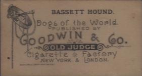 1890 Goodwin & Co. Dogs of the World (N163) #NNO Bassett Hound Back