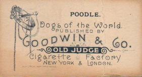 1890 Goodwin & Co. Dogs of the World (N163) #NNO Poodle Back