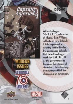 2016 Upper Deck Captain America 75th Anniversary #DEC-00 Captain America: Sam Wilson Vol 1 #1 Back