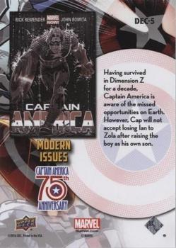 2016 Upper Deck Captain America 75th Anniversary #DEC-5 Captain America Vol 7 #6 Back
