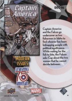 2016 Upper Deck Captain America 75th Anniversary #DEC-16 Captain America Vol 3 #25 Back