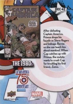 2016 Upper Deck Captain America 75th Anniversary #DEC-42 Captain America Vol 1 #279 Back