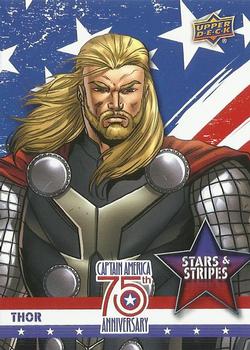 2016 Upper Deck Captain America 75th Anniversary - Stars and Stripes #SS-20 Thor Front