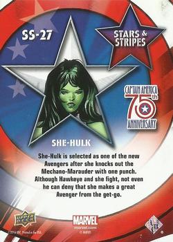 2016 Upper Deck Captain America 75th Anniversary - Stars and Stripes #SS-27 She-Hulk Back
