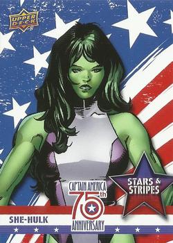 2016 Upper Deck Captain America 75th Anniversary - Stars and Stripes #SS-27 She-Hulk Front