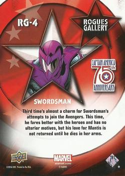 2016 Upper Deck Captain America 75th Anniversary - Rogues Gallery #RG-4 Swordsman Back